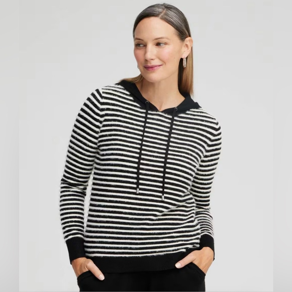 Chico’s Zenergy Luxe® Cashmere Blend Stripe Pullover